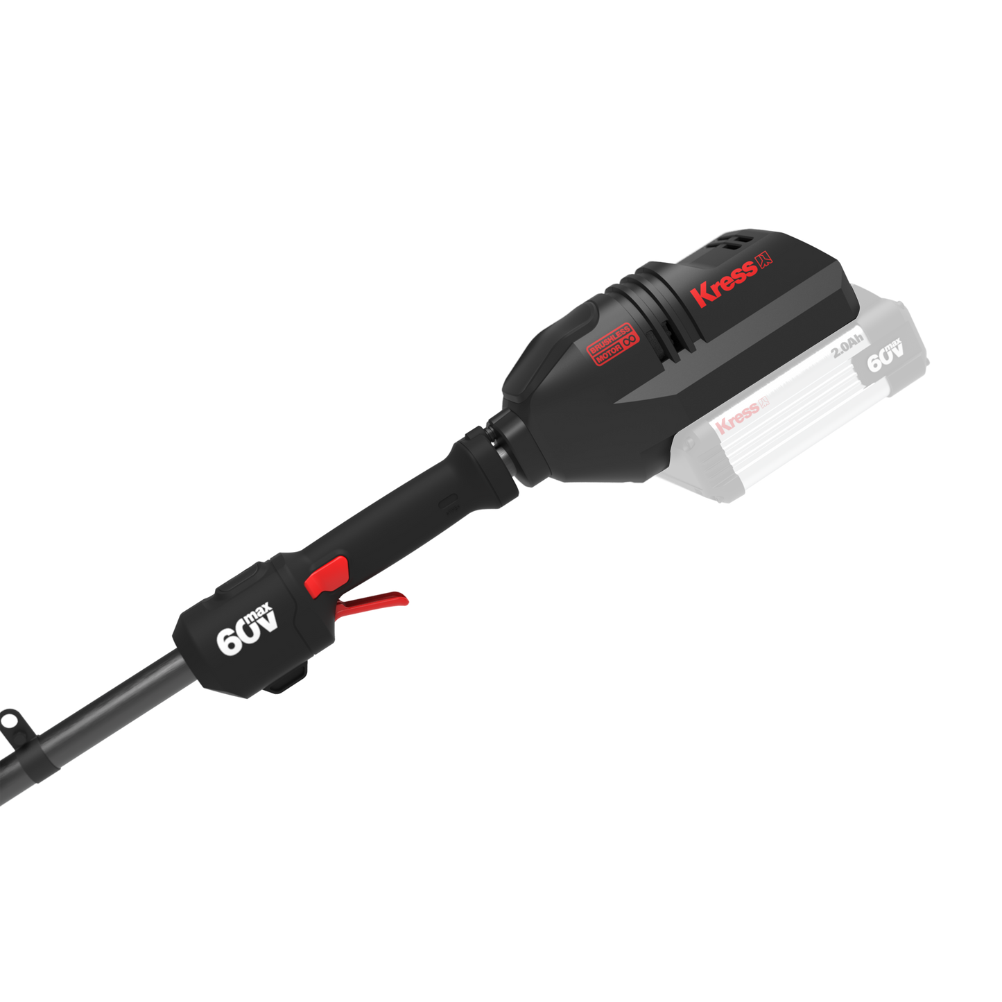 Professional-grade 60 V multi-attachment grass trimmer