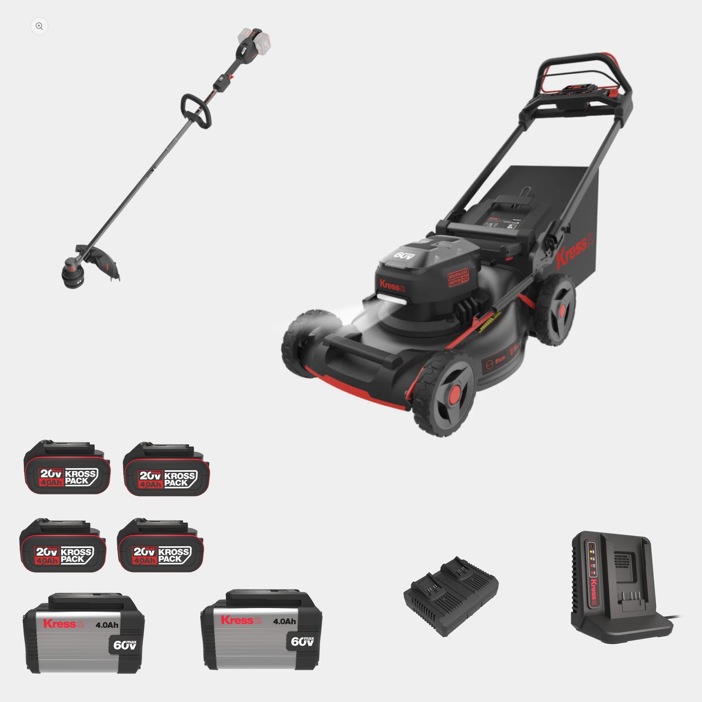 Kress 60 V 51 cm brushless self-propelled lawn mower