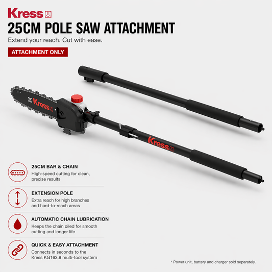 Kress 25cm Pole Saw Attachment – Effortless High Reach Cutting