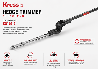 Kress Multi-Tool Hedge Trimmer Attachment – Shape Hedges with Ease