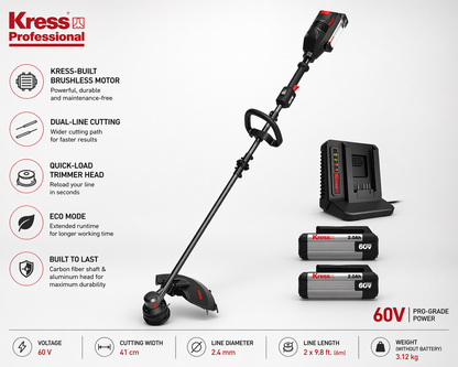 Kress 60V Grass Trimmer – Easy to Use, Built to Perform