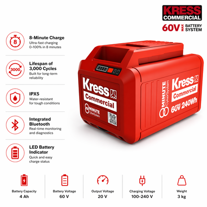 Kress Commercial-grade 60 V CyberPack battery