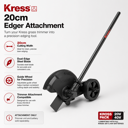 Kress 20cm Lawn Edger Attachment – Professional Edging Made Easy