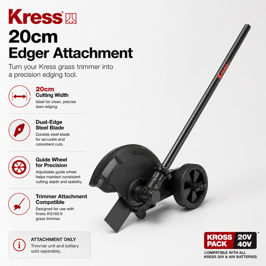 Kress 20cm Lawn Edger Attachment – Professional Edging Made Easy