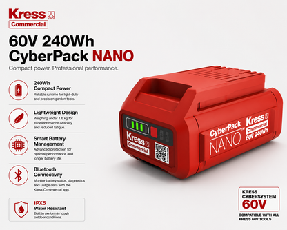 Kress 60V 240Wh CyberPack Nano Battery – Compact Power with Rapid Charging