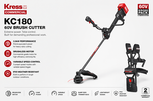 Kress Commercial 60V Brush Cutter – Professional Cutting with Petrol-Equivalent Performance