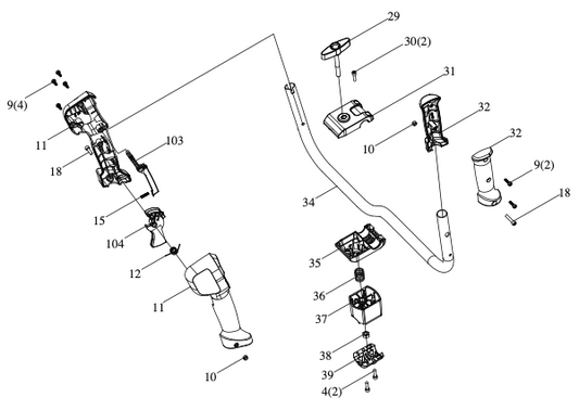 Parts Kress Commercial-grade 60 V brush cutter KC111.9