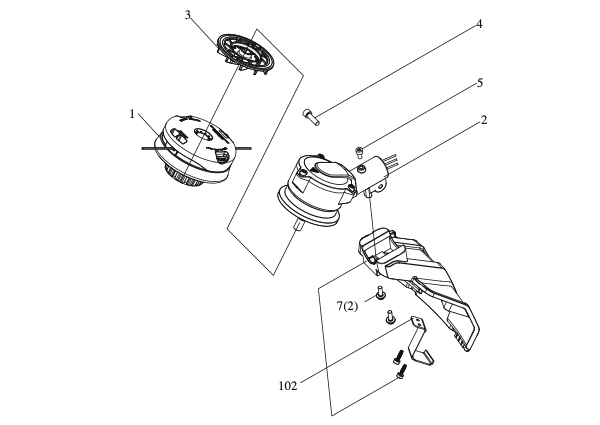 Parts Kress Commercial-grade 60 V brush cutter KC111.9