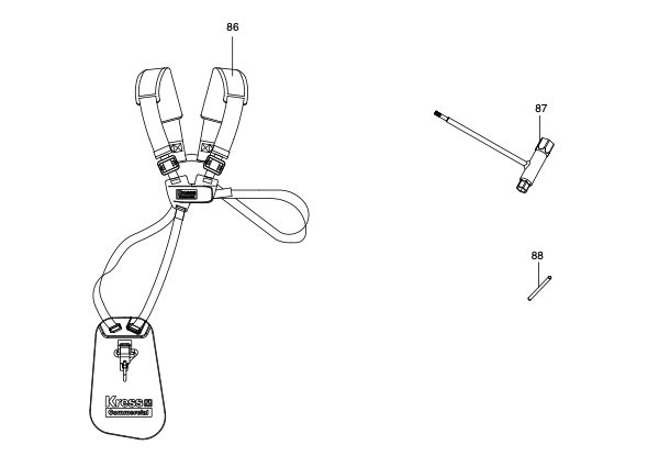 Parts Kress Commercial-grade 60 V brush cutter KC170.9