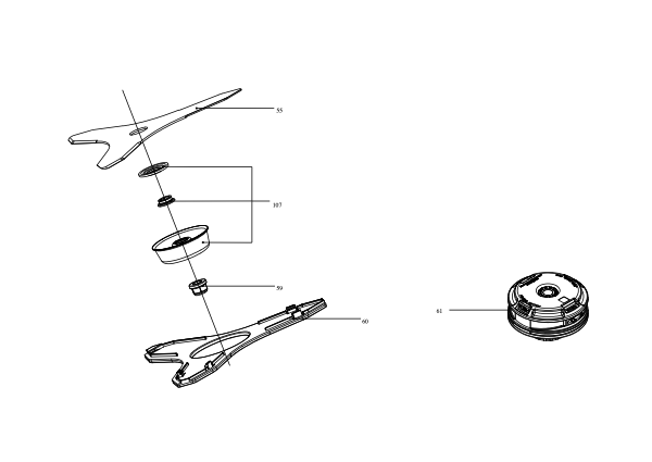 Parts Kress Commercial-grade 60 V brush cutter KC170.9