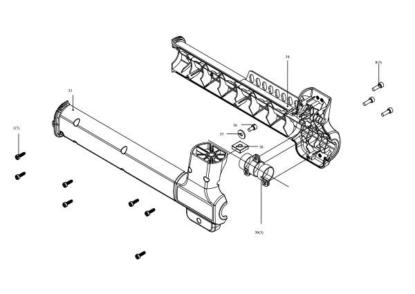 Parts Kress Commercial-grade 60 V brush cutter KC170.9