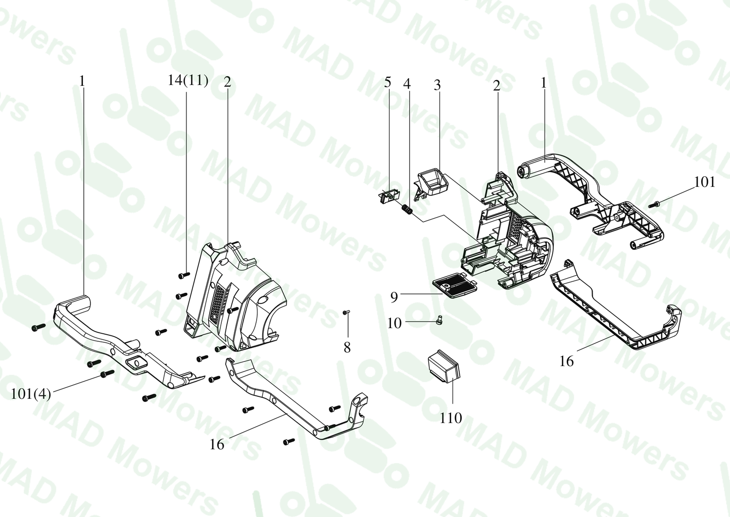 Parts Commercial-grade 60 V pole hedge trimmer KC241.9