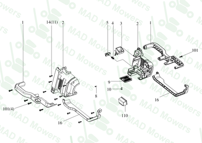 Parts Commercial-grade 60 V pole hedge trimmer KC241.9