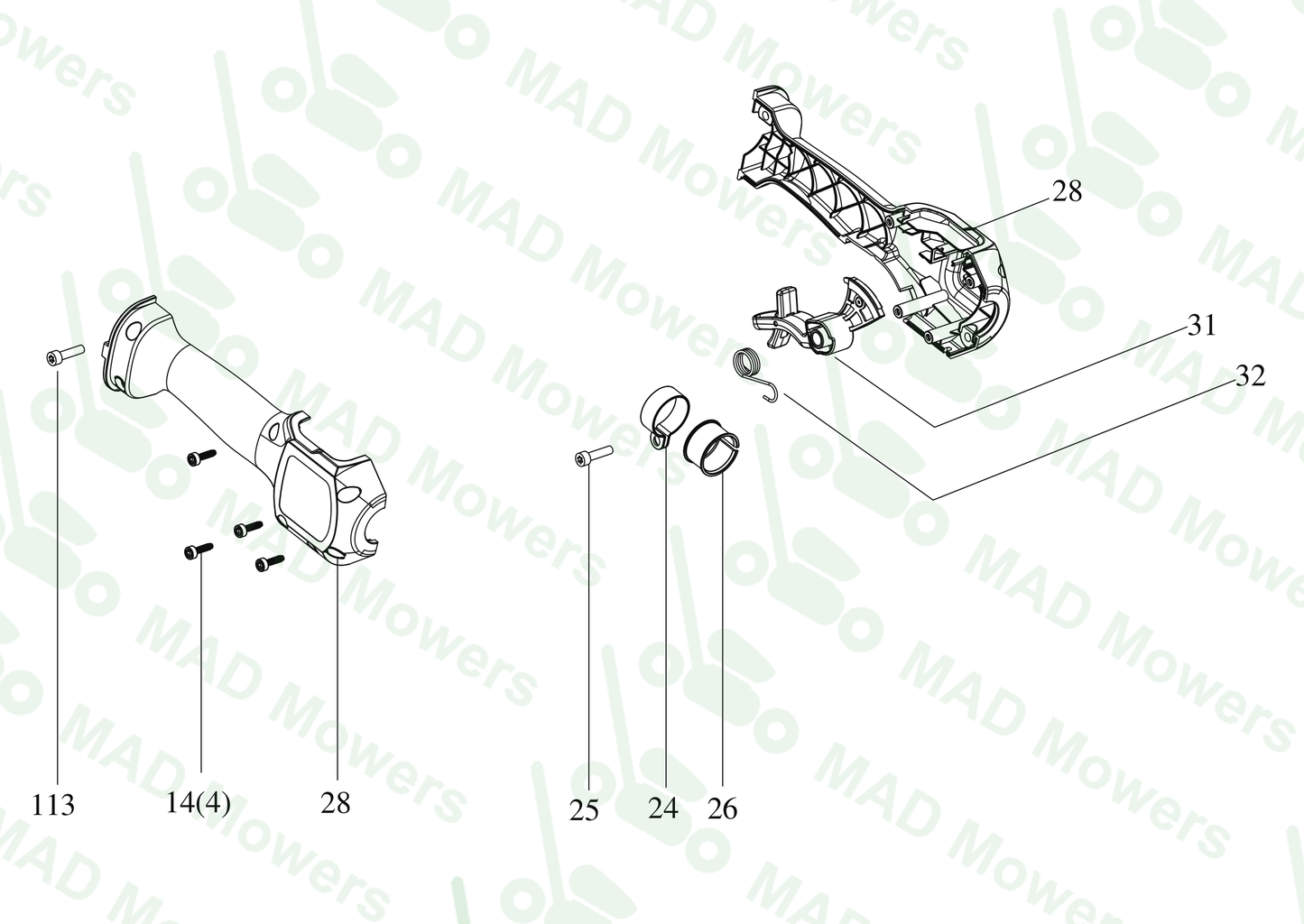 Parts Commercial-grade 60 V pole hedge trimmer KC241.9