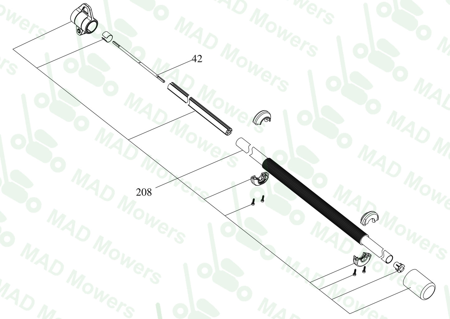 Parts Commercial-grade 60 V pole hedge trimmer KC241.9