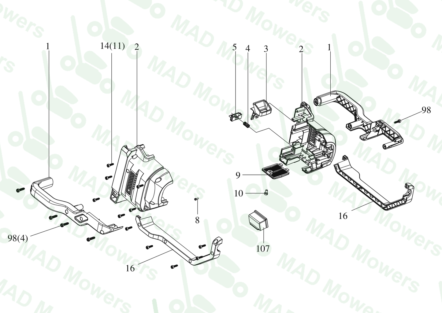 Parts Commercial-grade 60 V pole hedge trimmer KC270.9