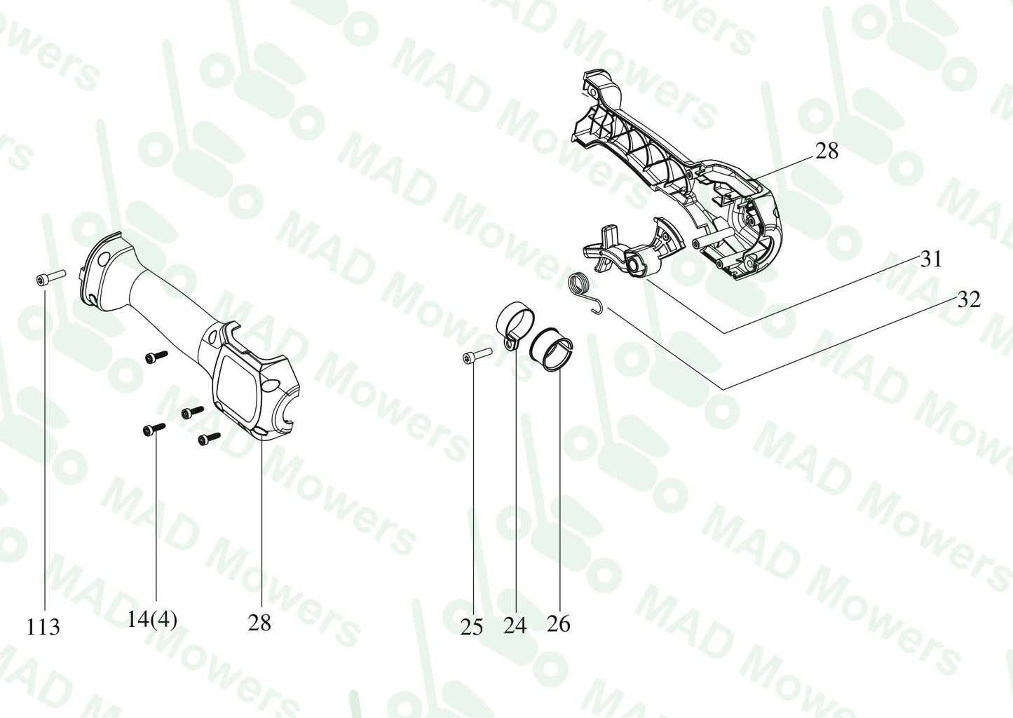 Parts Commercial-grade 60 V pole hedge trimmer KC270.9