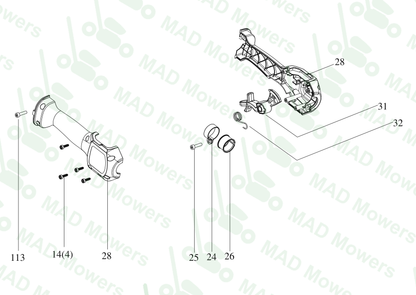 Parts Commercial-grade 60 V pole hedge trimmer KC270.9