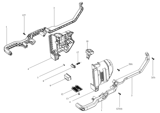 Parts Kress Commercial-grade 60 V pole saw KC330.9
