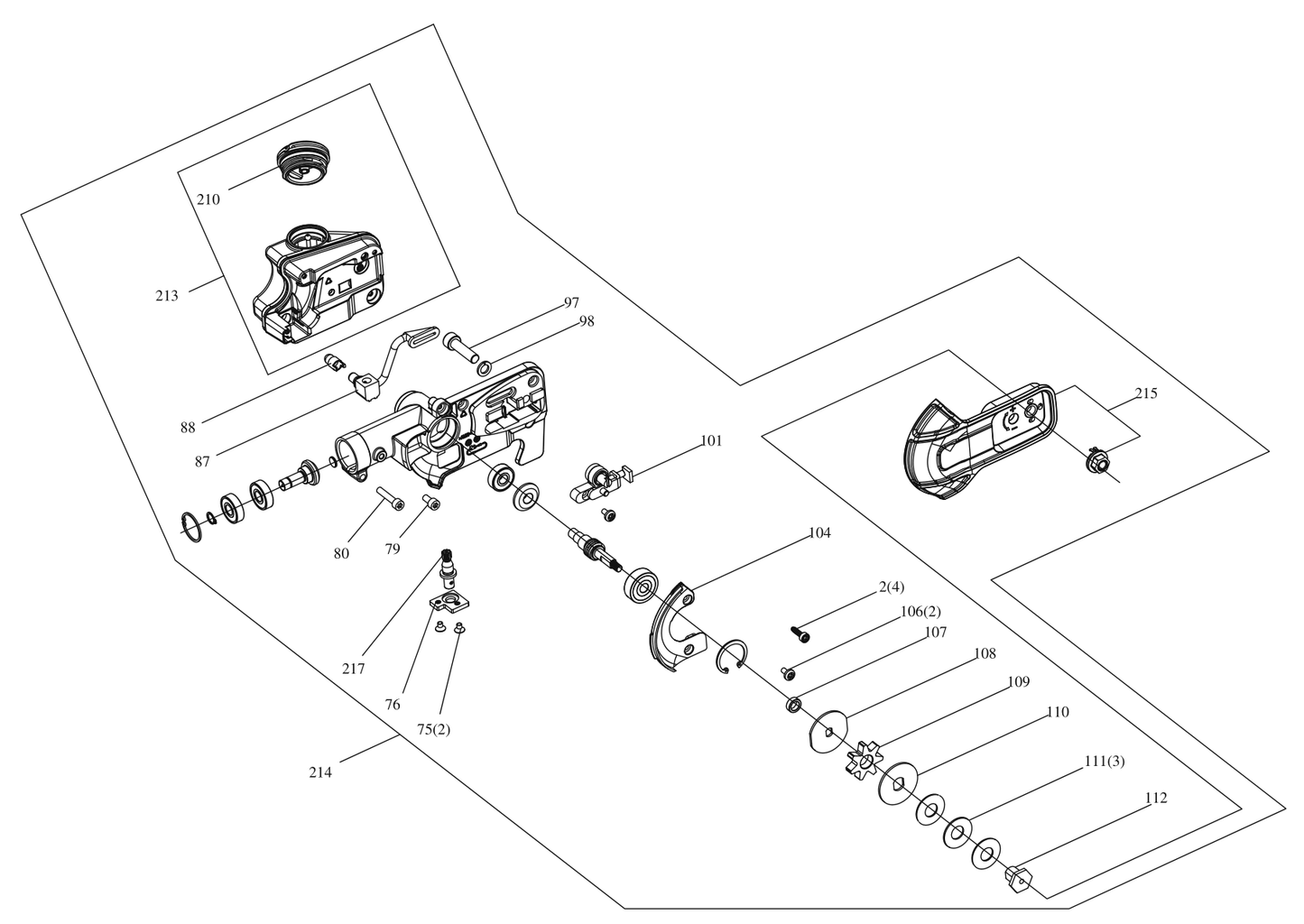 Parts Kress Commercial-grade 60 V pole saw KC330.9