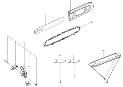 Parts Kress Commercial-grade 60 V pole saw KC330.9