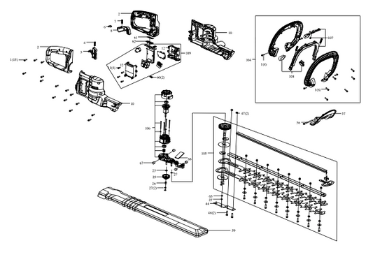 Parts 40 V hedge trimmer KG285.9