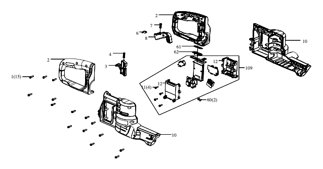 Parts 40 V hedge trimmer KG285.9