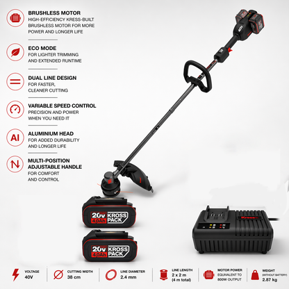 Kress 40V Strimmer – Professional Power, Perfect For That Garden Finish