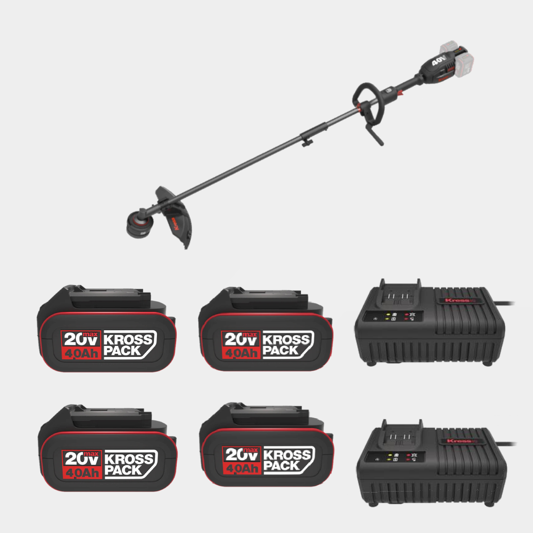 Kress 40 V 38 cm cordless brushless attachment-capable grass trimmer/brush cutter